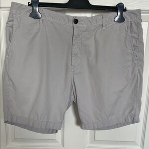 Faherty Light Gray Flat Front Shorts